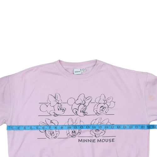 Primark Disney Women Pink Minnie Mouse Cotton Sweatshirt Size 10/12