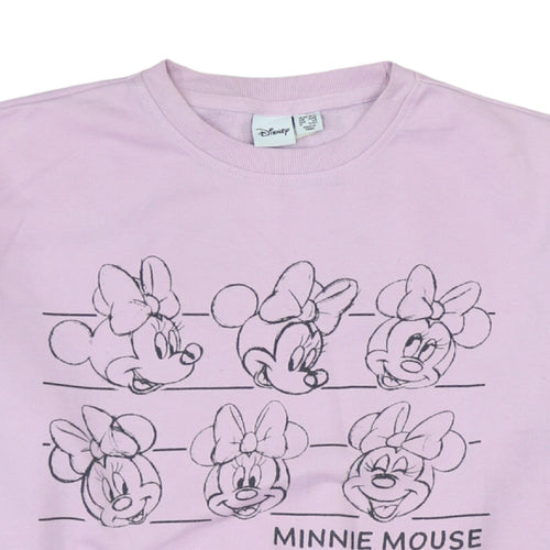 Primark Disney Women Pink Minnie Mouse Cotton Sweatshirt Size 10/12