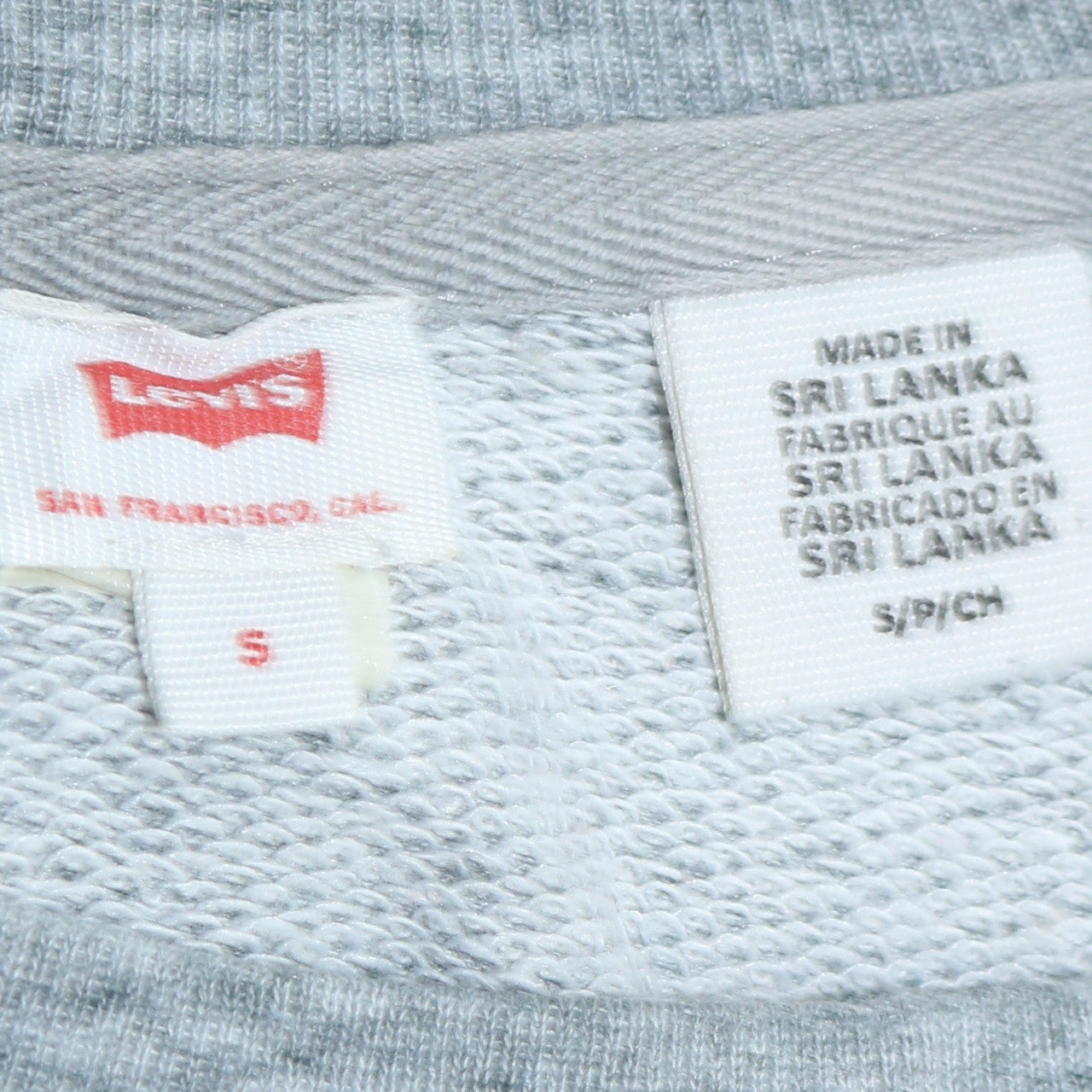 Levi's Womens Grey Crew Neck Logo Pullover Sweatshirt Size S