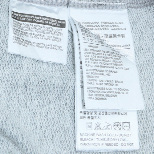 Levi's Womens Grey Crew Neck Logo Pullover Sweatshirt Size S