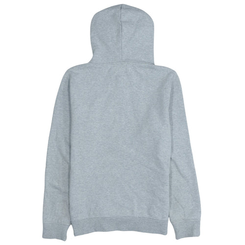 The North Face Womens Grey Pullover Hoodie M Logo Print Cotton Blend