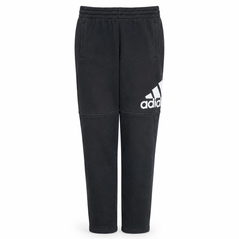 Front view of Adidas boys’ black 13-14 years jogger sweatpants with pockets