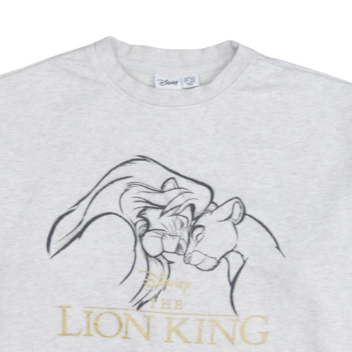 Disney Primark Women Grey Lion King Pullover Sweatshirt UK 12/14