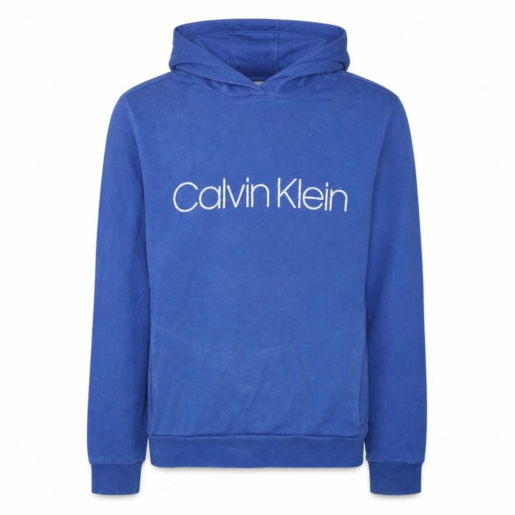 Calvin Klein Men's Blue Pullover Hoodie XL Logo Fleece Sweatshirt