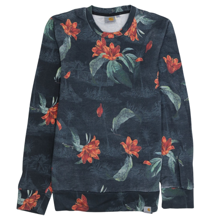 Carhartt Men's Multicoloured Floral Cotton Pullover Sweatshirt S