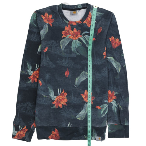 Carhartt Men's Multicoloured Floral Cotton Pullover Sweatshirt S