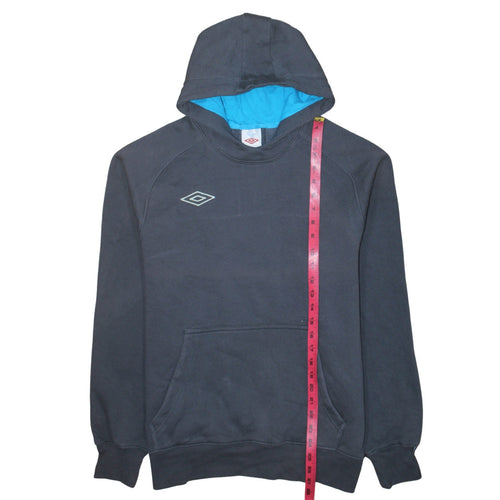 Umbro Men’s Blue Pullover Hoodie L Sports Fleece Sweatshirt