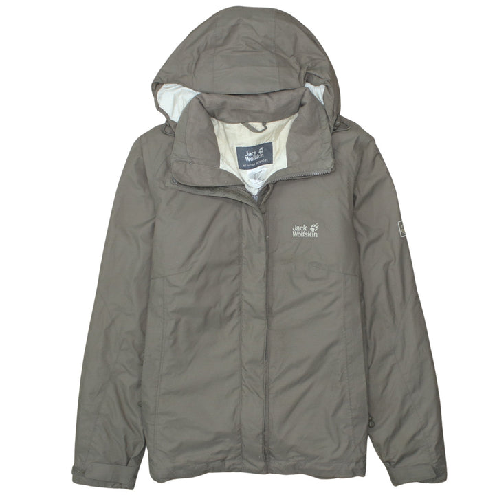 Jack Wolfskin Women's Brown Waterproof Hooded Jacket Size 14