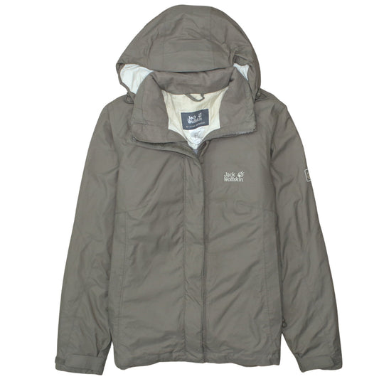 Jack Wolfskin Women's Brown Waterproof Hooded Jacket Size 14