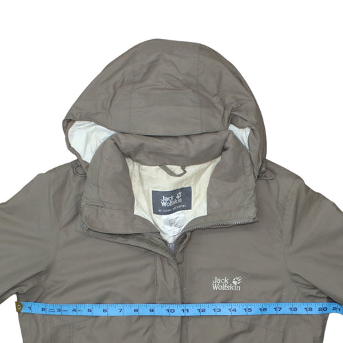Jack Wolfskin Women's Brown Waterproof Hooded Jacket Size 14