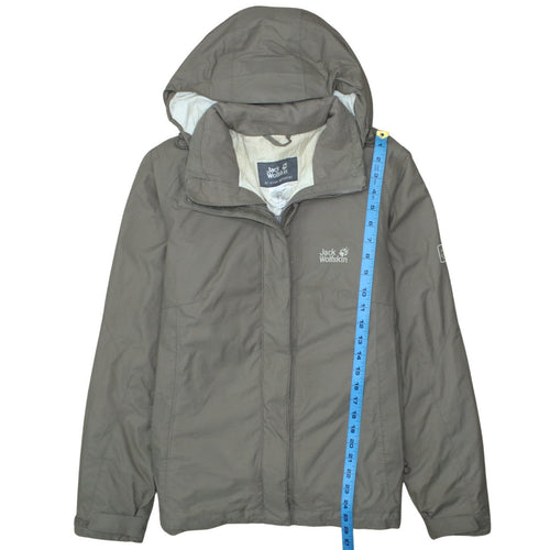 Jack Wolfskin Women's Brown Waterproof Hooded Jacket Size 14