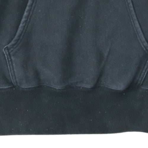 Champion Men's Black Medium Pullover Hoodie Embroidered Logo