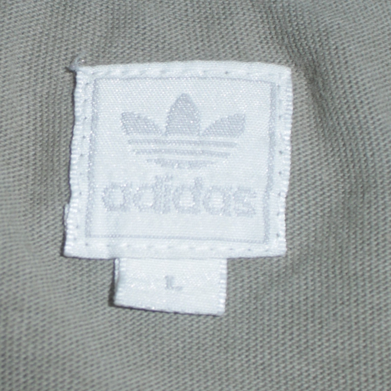 Adidas Men Grey Graphic Logo T-Shirt L Crew Neck Cotton