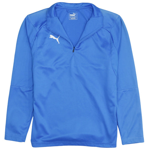Puma Men's Blue 1/4 Zip Sports Pullover Sweatshirt Size S
