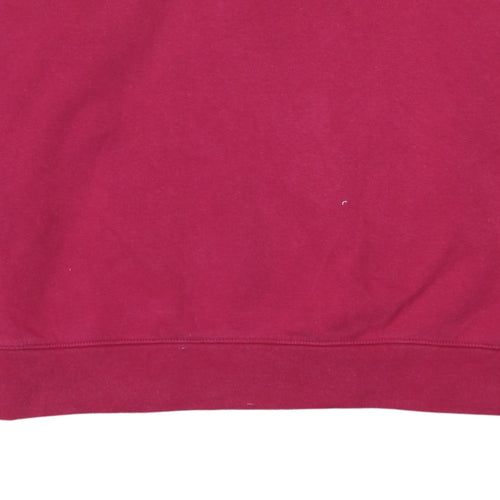 Champion Women's Pink & Red Colourblock Crew Neck Pullover Sweatshirt XL