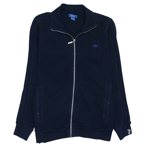 adidas Men's Blue Full Zip Collared Jumper Size M