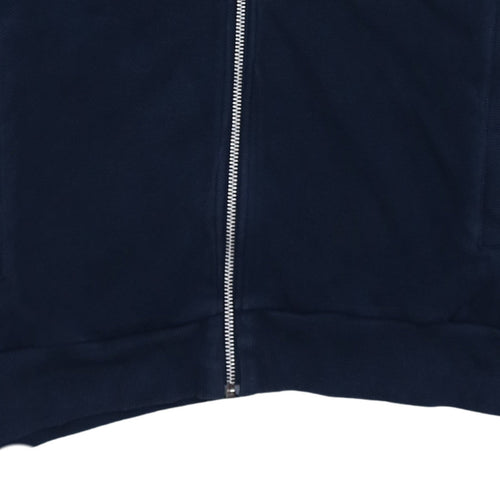 adidas Men's Blue Full Zip Collared Jumper Size M
