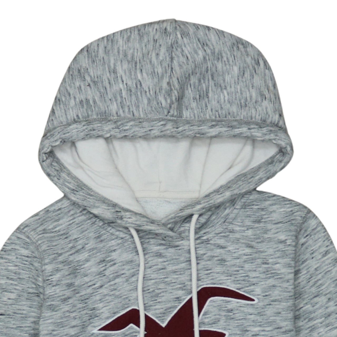 Hollister Women Grey Logo Pullover Hoodie XS