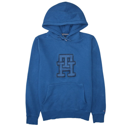 Tommy Hilfiger Men’s Blue Pullover Hoodie Size S Embroidered Logo