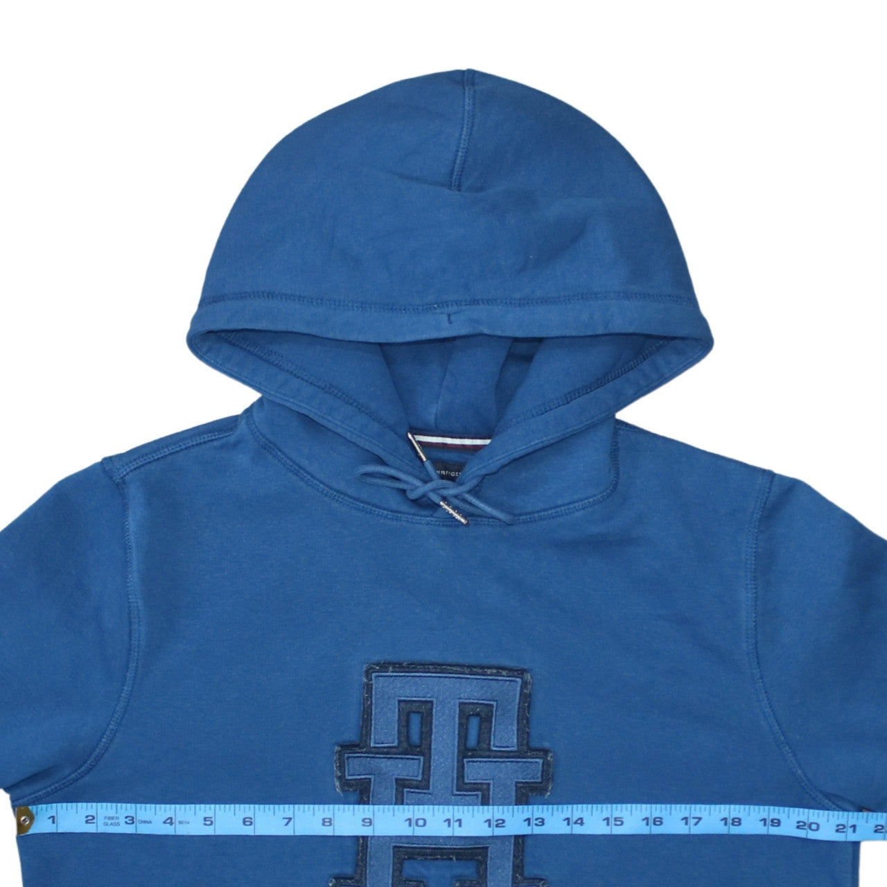 Tommy Hilfiger Men’s Blue Pullover Hoodie Size S Embroidered Logo