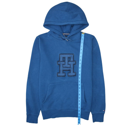 Tommy Hilfiger Men’s Blue Pullover Hoodie Size S Embroidered Logo