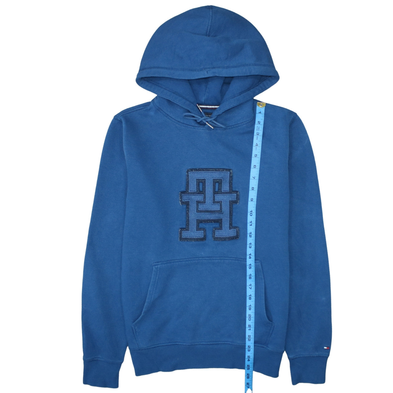 Tommy Hilfiger Men’s Blue Pullover Hoodie Size S Embroidered Logo