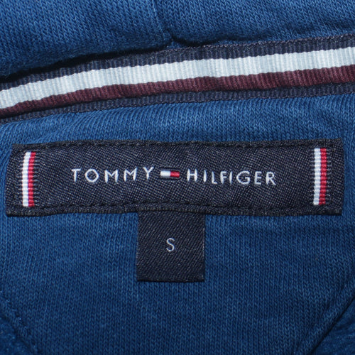 Tommy Hilfiger Men’s Blue Pullover Hoodie Size S Embroidered Logo