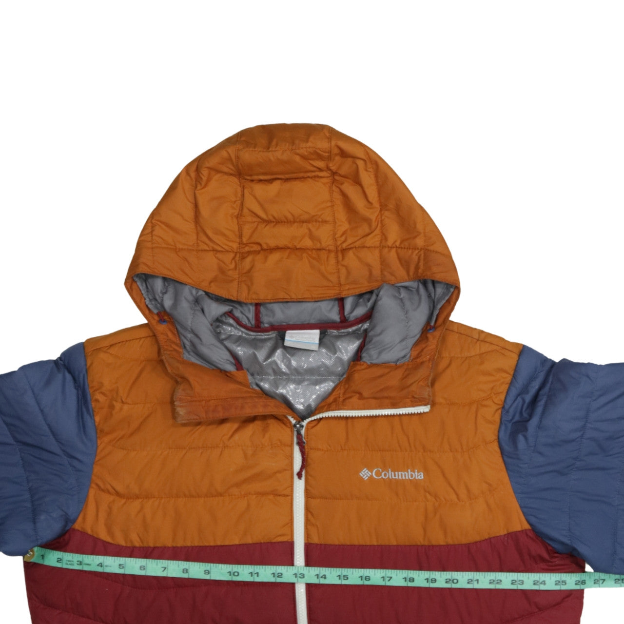 Columbia Boys Multicoloured XL Puffer Jacket Hooded Lightweight Water Resistant