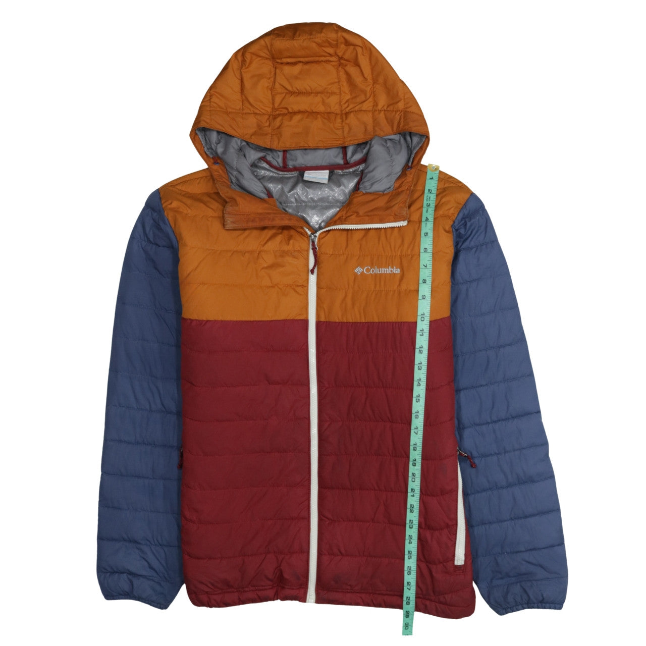 Columbia Boys Multicoloured XL Puffer Jacket Hooded Lightweight Water Resistant