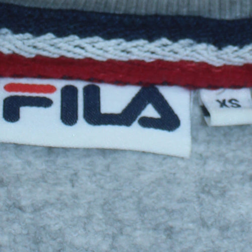 Fila Women Grey Logo Crew Neck Pullover Sweatshirt XS
