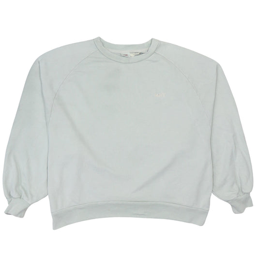 Levi's Womens Light Blue Crew Neck Pullover Sweatshirt Size M