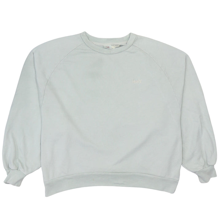 Levi's Womens Light Blue Crew Neck Pullover Sweatshirt Size M