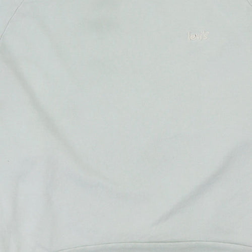 Levi's Womens Light Blue Crew Neck Pullover Sweatshirt Size M