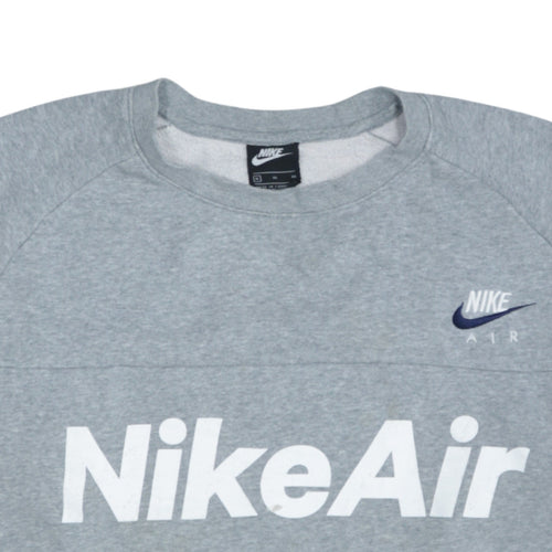 Nike Air Women's Grey Pullover Sweatshirt XL Logo Print