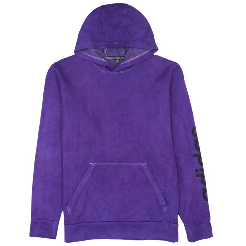 Adidas Womens Purple Pullover Hoodie M Logo Graphic Casual Sweatshirt