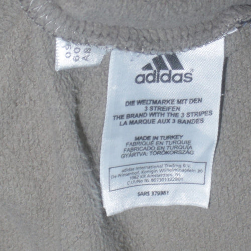 adidas Teens Brown Full Zip Hoodie 164 Regular Fit Fleece Sportswear