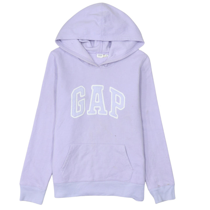 GAP Women Lavender Pullover Hoodie M Cotton Blend Logo Casual
