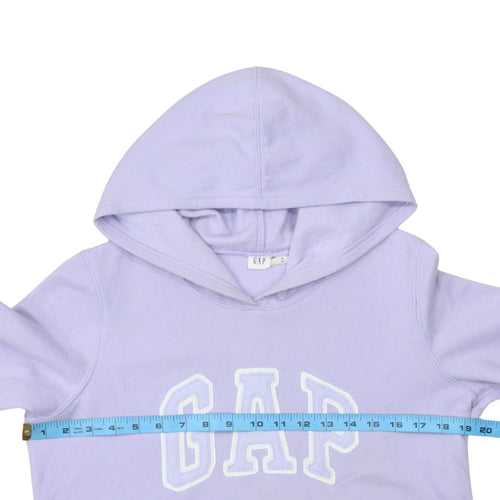 GAP Women Lavender Pullover Hoodie M Cotton Blend Logo Casual