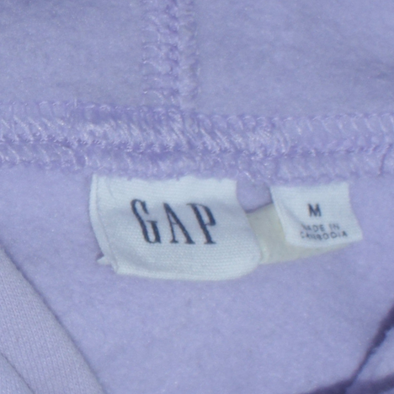 GAP Women Lavender Pullover Hoodie M Cotton Blend Logo Casual