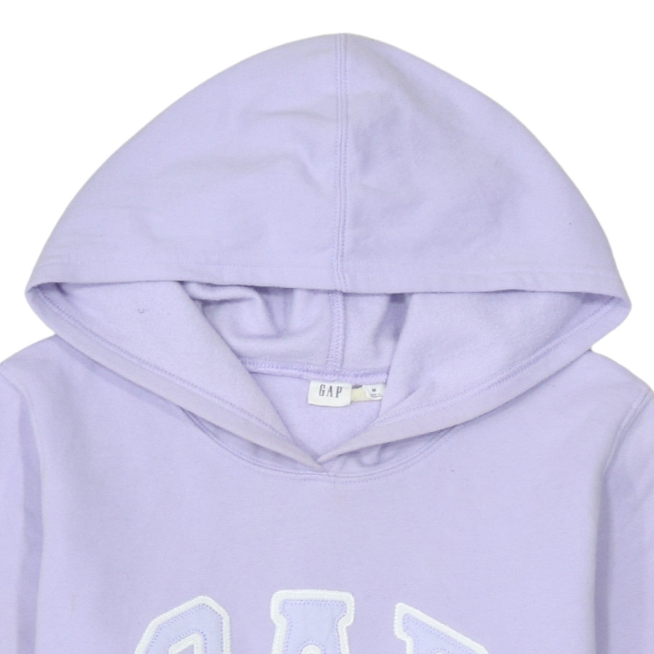 GAP Women Lavender Pullover Hoodie M Cotton Blend Logo Casual