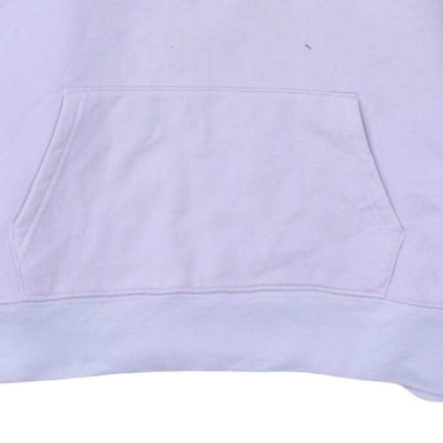 GAP Women Lavender Pullover Hoodie M Cotton Blend Logo Casual
