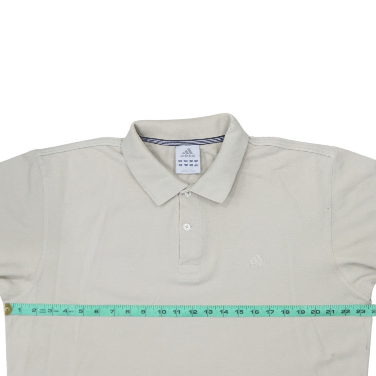 Adidas Men's Beige XL Polo Shirt Short Sleeve Cotton Classic Fit