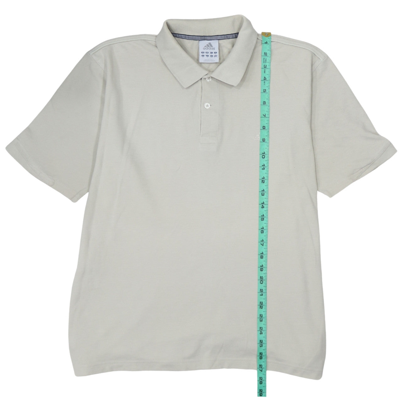 Adidas Men's Beige XL Polo Shirt Short Sleeve Cotton Classic Fit