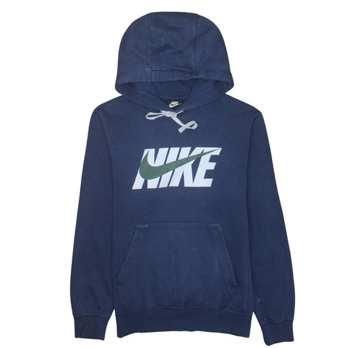 Nike Men's Blue XS Pullover Hoodie with Logo Graphic Print