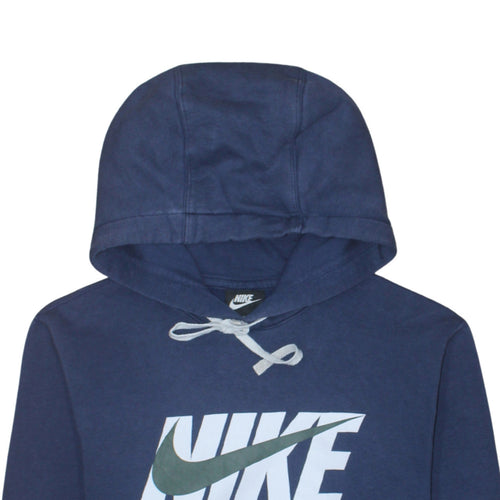 Nike Men's Blue XS Pullover Hoodie with Logo Graphic Print