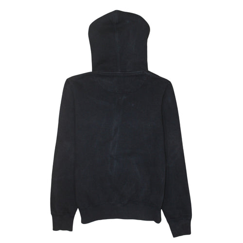 Nike Womens Black Full Zip Hoodie Small Cotton Blend Logo Sweatshirt