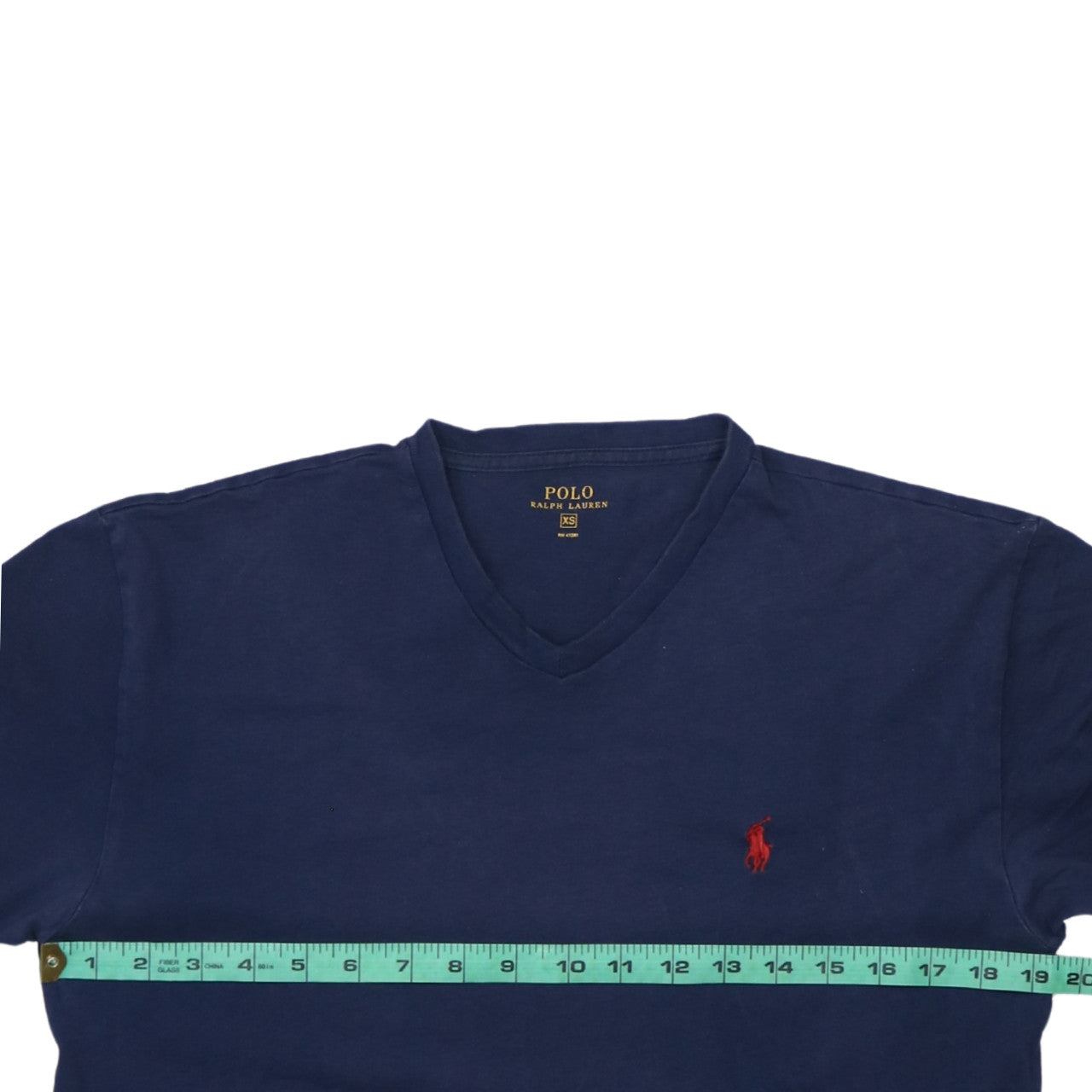 Ralph Lauren Men's Blue V-Neck Cotton Short Sleeve T-Shirt XS