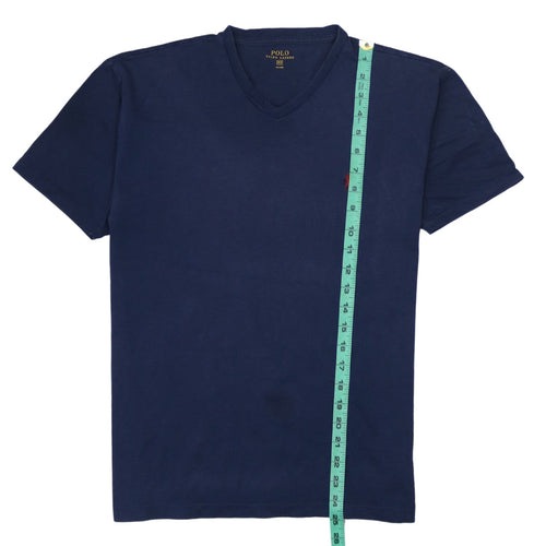 Ralph Lauren Men's Blue V-Neck Cotton Short Sleeve T-Shirt XS