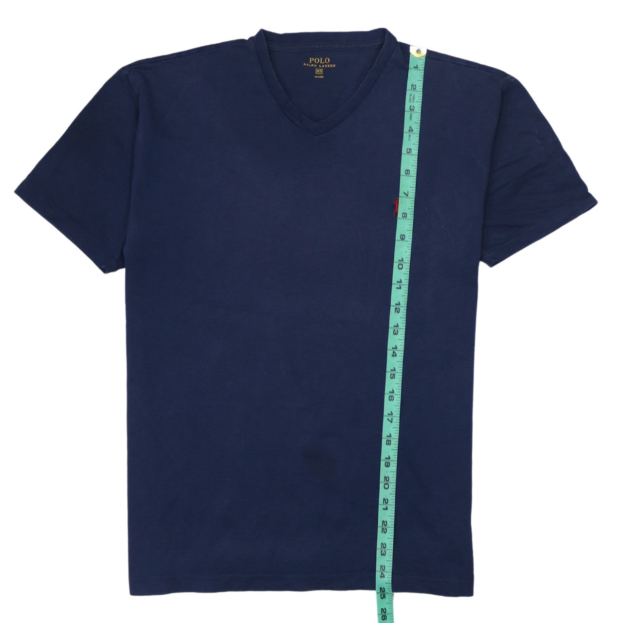 Ralph Lauren Men's Blue V-Neck Cotton Short Sleeve T-Shirt XS