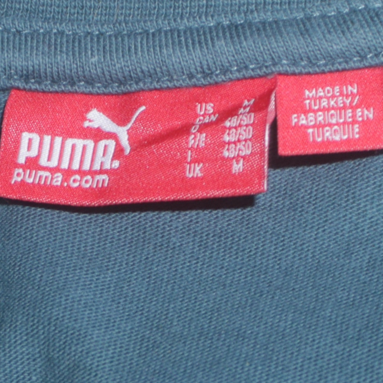 Puma Men's Blue Long Sleeve Graphic Logo T-Shirt Size M
